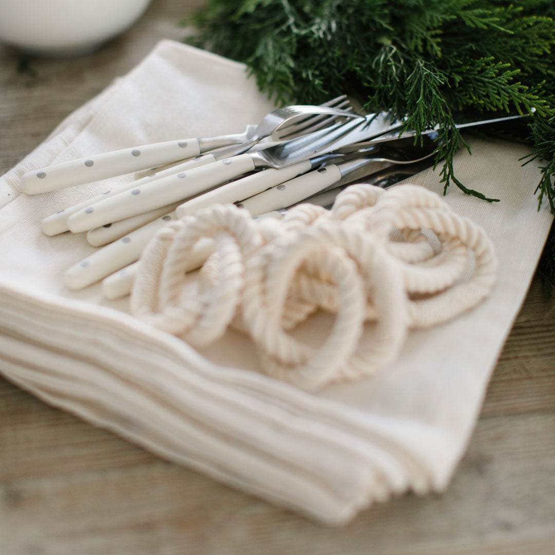 Gray and White Pinstripe Cotton Napkin – Nantucket Looms