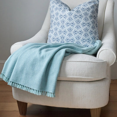 Seaglass Handwoven Cashmere Throw