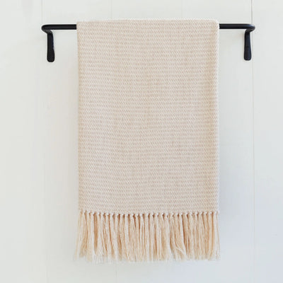 Oatmeal Handwoven Cotton Throw