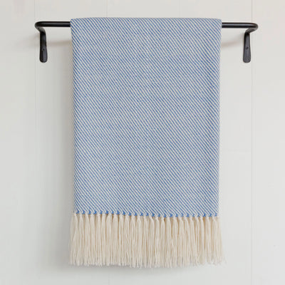 Regatta Blue Handwoven Alpaca Throw