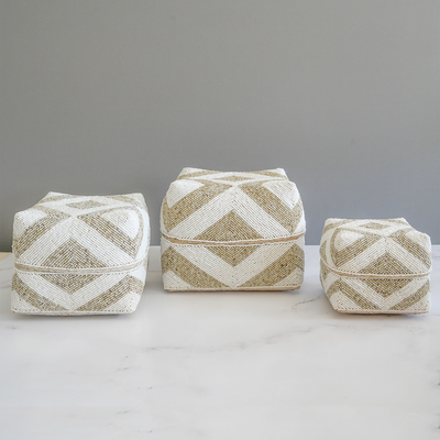 Chevron Beaded Boxes