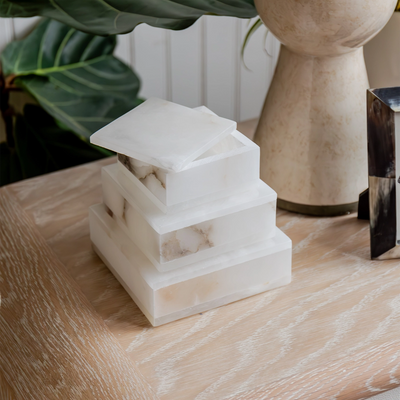 Alabaster Decorative Boxes