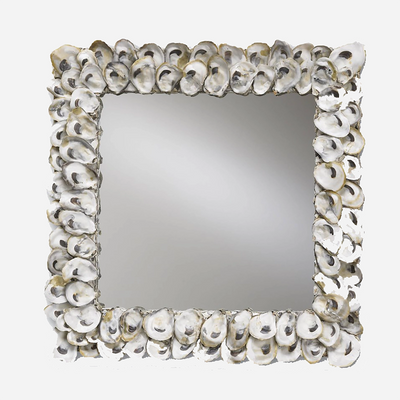 Oyster Shell Square Mirror