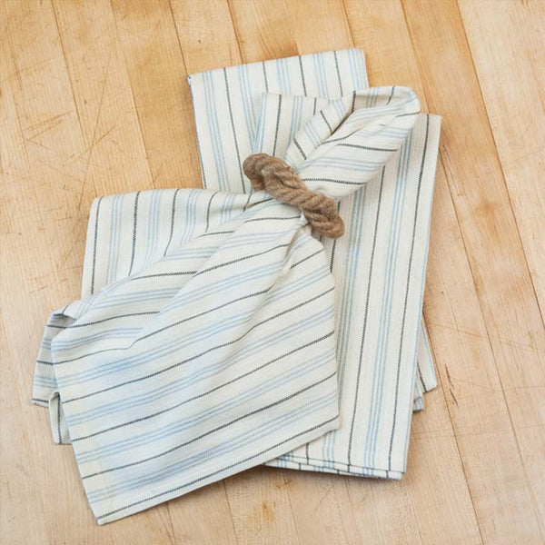 Blue Pinstripe Stripe Cotton Napkin – Nantucket Looms