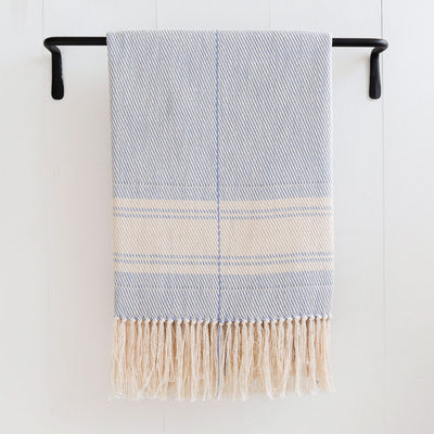 Summer Stripe Handwoven Cotton Throw